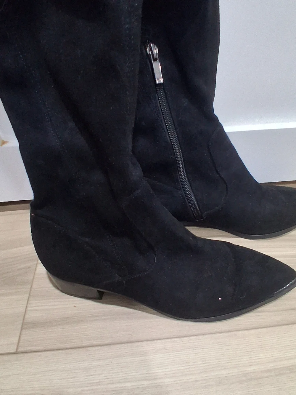 Marc Fisher Black Over-the-Knee Pointed Toe Boots 6.5